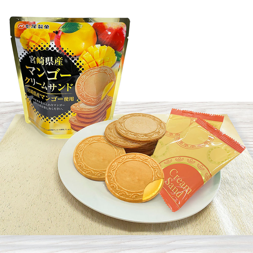 クリームサンドマンゴー | ㈱七尾製菓｜Food Biz Kyushu 食の豊かさ真