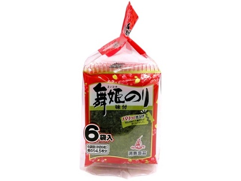舞姫のり（8切6枚）6袋 | ㈱日本海水（浦島海苔） ｜Food Biz Kyushu