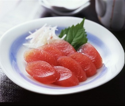 赤い恋人　JR九州×50枚 赤い恋人（博多めんたいこんにゃく） | ㈱秋山食品｜Food Biz Kyushu